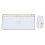 Gold Wireless Keyboard Mouse Combo Nonslip Pads Low Battery Alert 4