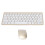 Gold Wireless Keyboard Mouse Combo Nonslip Pads Low Battery Alert 1