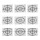 100 piezas de parches reflectantes de resina autoadhesivos 2x2 cm 16