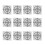 100 piezas de parches reflectantes de resina autoadhesivos 2x2 cm 15