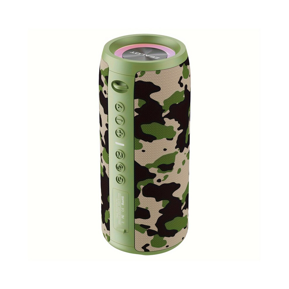 (Camo ) Wireless Speakers, Outdoor Portable Subwoofer Speaker, Wireless Speaker, Dual Pairing, Booming Bass, Charging Cable And Aux Cable Black 9009412813247