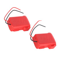 2x Dock Adattatore Batteria 18V M18 Rosso ABS Kit