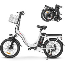 Vouwfiets Elektrisch - SAMEBIKE - CY20-FT-WH - 250W - 20 Inch - Actieradius 60-110 km