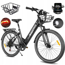 Samebike - RS-A01 Pro - Bicicletta Elettrica - Motore 1000W - Batteria 36V 15Ah - Velocità Max 35km/h - 90KM di autonomia - Nero