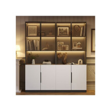 Vitrine - MUVOE - Minimalistisch - LED-Beleuchtung - 30x160x200 cm - Glastüren