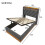 Lit de camping hydraulique - 90x200 cm - Lin gris - Éclairage LED 360 - Recharge USB Type-C 3