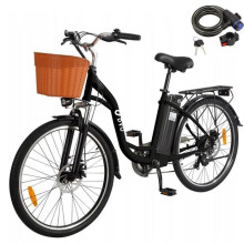 Sähköratas - DYU - C6 - Moottori 350W - Akka 36V 12.5Ah - 6 vaihdetta - Musta