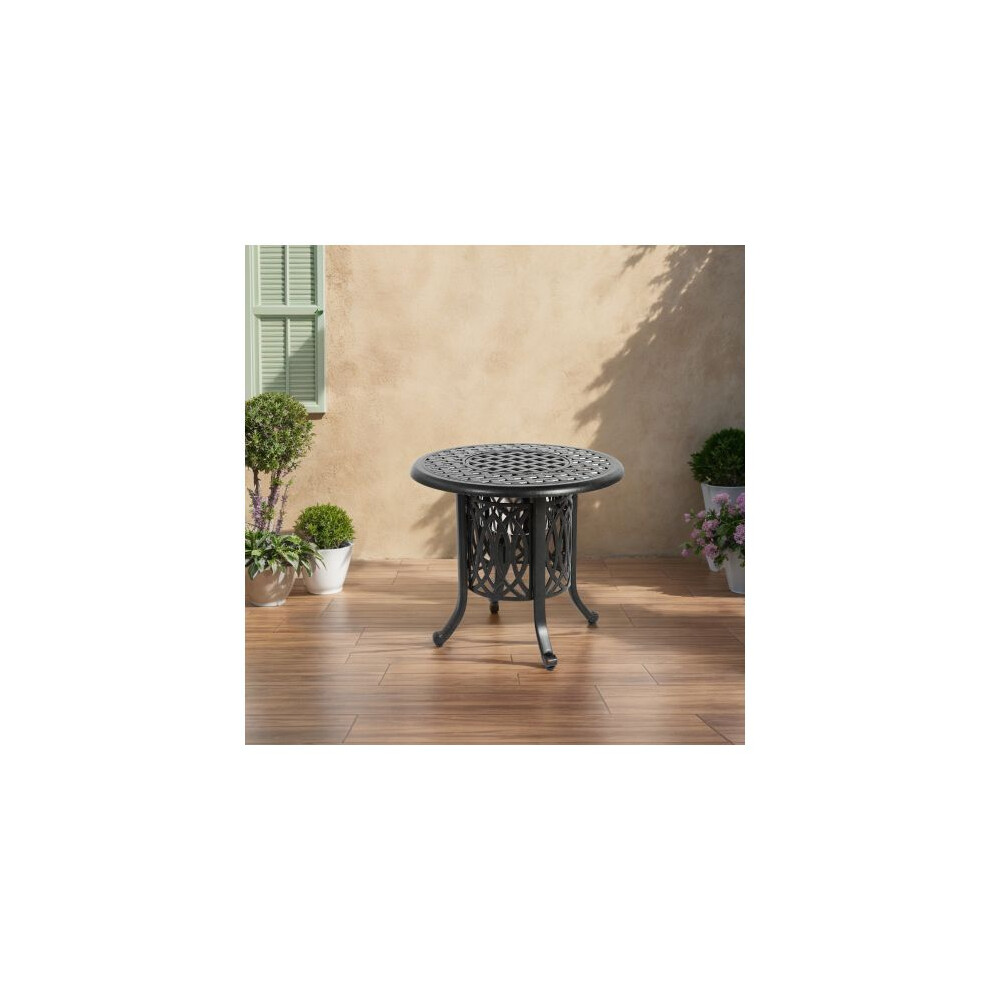 Table d'extérieur en aluminium avec seau à glace Table d'appoint en aluminium avec pieds réglables Table basse d'extérieur compacte