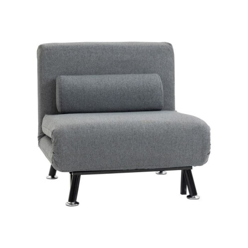Sofá cama - MUVOE - Plegable - Respaldo ajustable - Gris oscuro - Confort óptimo