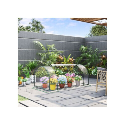Serre - MUVOE - 200x100x80 cm - Aço - Plástico - Verde 1