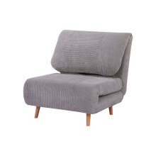 2-in-1 slaapbank - MUVOE - Lichtgrijs - Verstelbare rugleuning - Groot comfort - Kwaliteitsmateriaal
