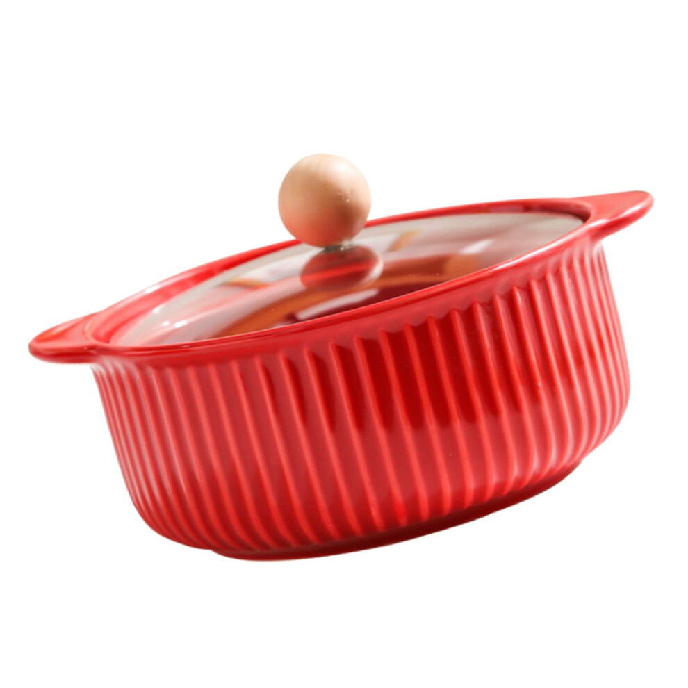 Ceramic Soup Bowl with Lid Japanese Ramen Bowl Large Capacity for Soup and Instant Noodles Durable Easy to Clean-image-OPC-PJKJXWP-NEW