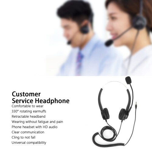 VH500D-3.5mm cuffie cablate binaurali per telefono nero 2
