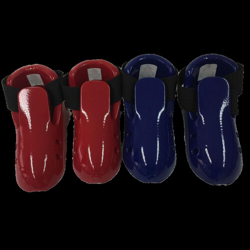 Taekwondo Foot Protector Artificial Foam Red Color Size Medium for Karate Sparring Training Gear 1