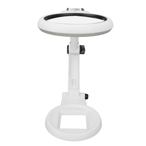Lupa de escritorio de 120 mm ajustable con 21 LEDs 2