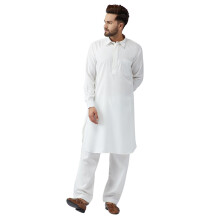 Sojanya (Από το 1958 Ανδρικό λευκό βαμβακερό σετ Kurta Pathani σε μέγεθος Xl