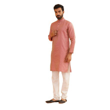Σετ πιτζάμας Sojanya (από το 1958, Jacq Silk Self Design Kurta & Off-White Churidar, μέγεθος 42)