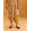 Σετ κουρτά Dhoti από μετάξι Sojanya (από το 1958) για άνδρες, καφέ και χρυσό. Μέγεθος: XXL 7