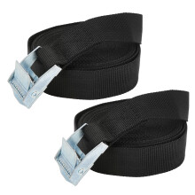 2 pièces sangle d'arrimage de 25 mm avec boucle à pression en alliage de zinc, longueur 4 m