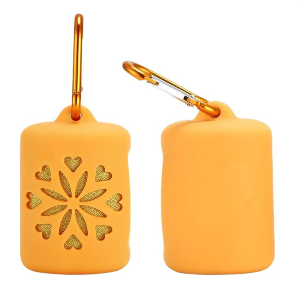 Portable Outdoor Travel Quick-Dry Towel, Soft Sports Towel with Silicone Pouch, 40x40cm, Orange Color for Camping and Gym-image-OPC-PJKKV92-NEW