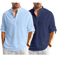 Pαnska koela Bellstone z bavlnenej zmesi, tandardnej velkosti (Kurta1600_Combo_Sky & Navy_S)
