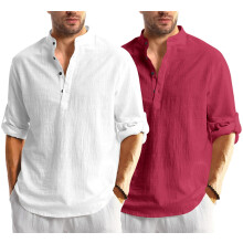 Pαnska koela Bellstone z bavlnenej zmesi, klasickα (Kurta1600_Combo_Biela a bordovα_L)