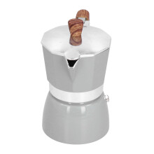Cafetière moka octogonale argentée de 150 ml
