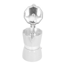 Cafetière moka octogonale en aluminium de 150 ml - blanc laiteux