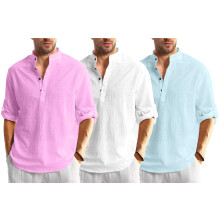 Pαnska koela Bellstone z bavlnenej zmesi s jednofarebnύm vzorom (Kurta1600_Triple_Ruovα-Biela-Aqua_M