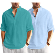 Pαnska jednofarebnα koela regular fit Bellstone (Kurta1600_Combo_Rama & Sky_2Xl)