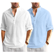 Pαnska jednofarebnα koela regular fit Bellstone (Kurta1600_Combo_White & Sky_M)