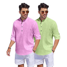 Pαnska koela Bellstone z bavlnenej zmesi, regular fit (Kurta1500_Combo_L ruovα a L zelenα_2XL svetlomodrα)