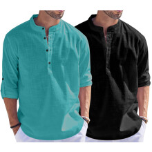 Pαnska koela Bellstone z bavlnenej zmesi, regular strih (Kurta1500_Combo_Rama & Black_2XL)