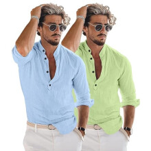 Pαnska koela Bellstone z bavlnenej zmesi, regular fit (Kurta1500_Combo_Sky & L Green_2Xl Light)