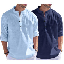 Pαnska koela Bellstone z bavlnenej zmesi, tandardnej velkosti (Kurta1500_Combo_Sky & Navy_2XL)