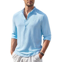Pαnska polybavlnenα jednofarebnα kurta Bellstone Regular Fit (Kurta1602_Nebeskα modrα_Xxl Regular Fit)