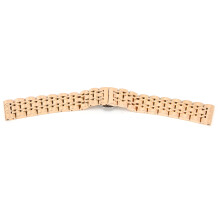 Rust-Resistant 20mm Rose Gold Stainless Steel Watch Strap 7.1in Band
