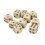 20PCS White Pearl Grain Circle Dot Dice 16mm for Board Games 13