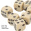 20PCS White Pearl Grain Circle Dot Dice 16mm for Board Games 5