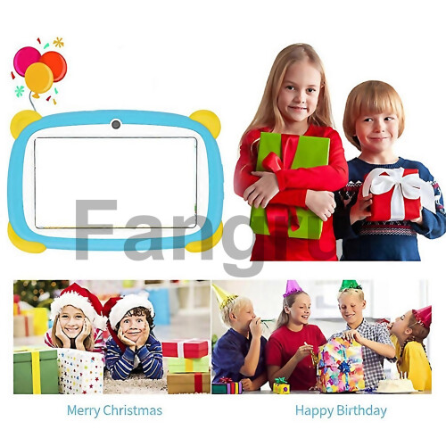 For 7inch Childrens Tablet Wifi Version Ips Screen Eu Plug Blue 1