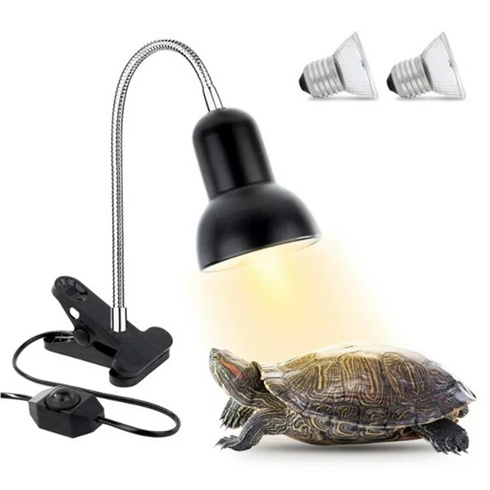 Reptile Heating Lamp UVB 50W/70W with 360 Clamp, Adjustable Temperature