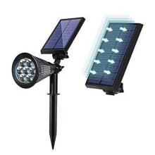 7LED weiß ABS Solar-Scheinwerfer mit Doppel-Drehgelenk
