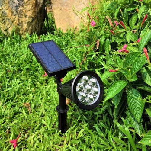 7LED weiß ABS Solar-Scheinwerfer mit Doppel-Drehgelenk 2