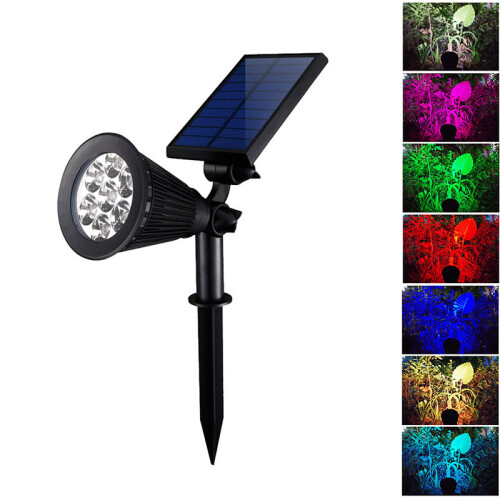 7LED weiß ABS Solar-Scheinwerfer mit Doppel-Drehgelenk 1