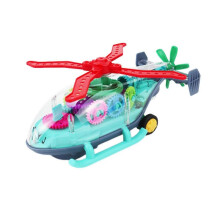Universal Transparent Gear Toy Car Music Luminous Helicopter Children Boys Toy Playsets