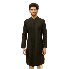 Manyavar pαnska Kohl cierna textϊra Kurta (L)