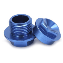 2 pezzi dadi dell'asse anteriore M18x1.5 250-450 SXF 2015 Blu