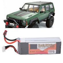 4S 14.8V 2200mAh 45C LiPo Battery T Plug for RC Cars & Drones