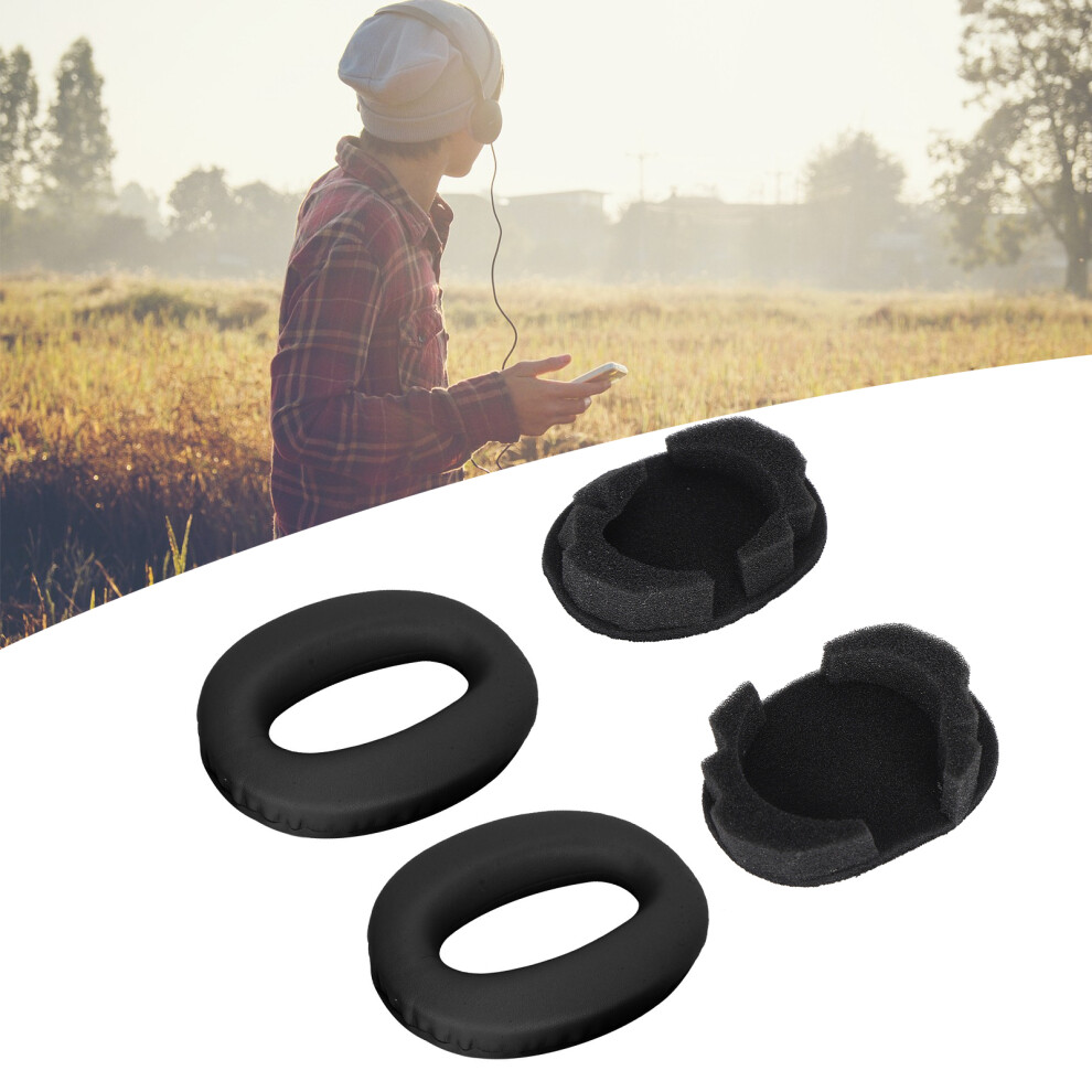 Replaceable Ear Pad For Mdrâ1000X/Whâ1000Xm2, Pu Leather & Memory Foam Black 4621340481067