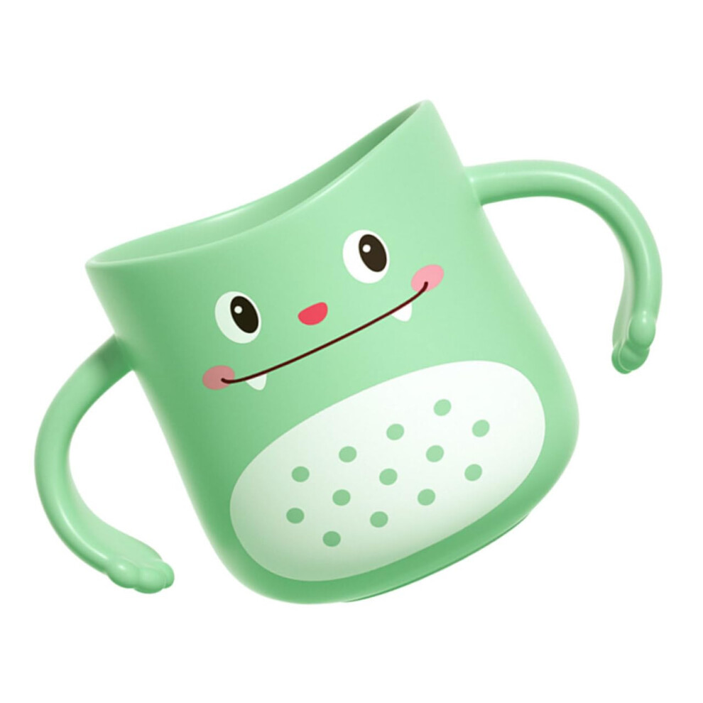 Toothbrush Cup for Children Light Green PP Travel Mug with Milk Cup Design and Mouth Cleaner Function